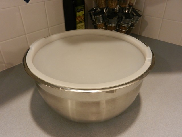 Stainless steel bowl with lid