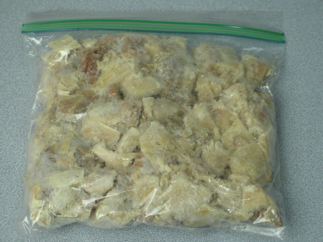 Turkey, frozen in bag, portion