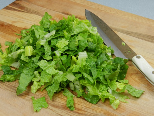 Cutting Romaine Lettuce