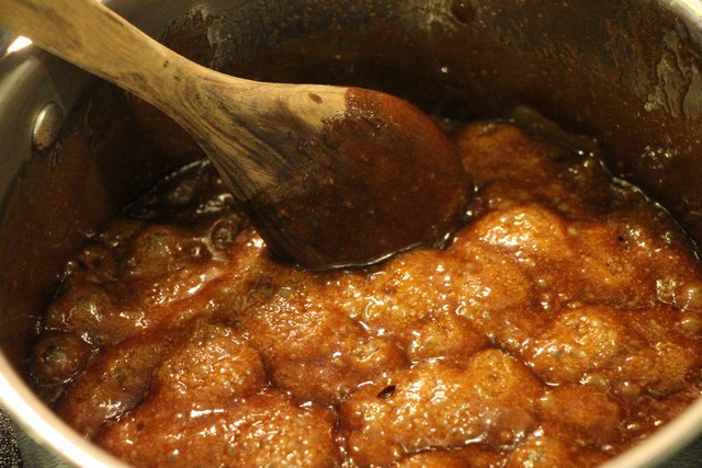 Caramel Corn, cooking syrup