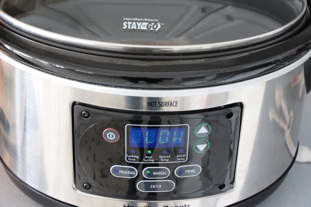 Hamilton Beach slow cooker, on low