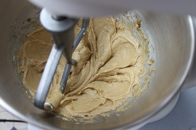 Banana bread ingredients mixing