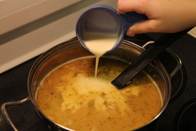 White Chili, adding heavy cream