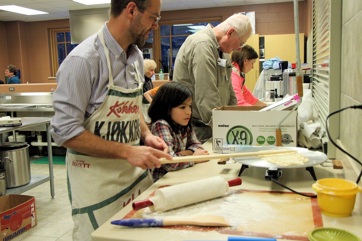 Baking lefse