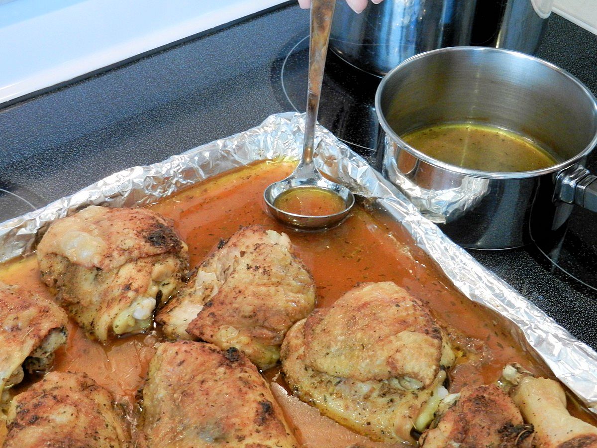 Recipe for homemade chicken spice mix, so yummy! And using the drippings to make gravy.