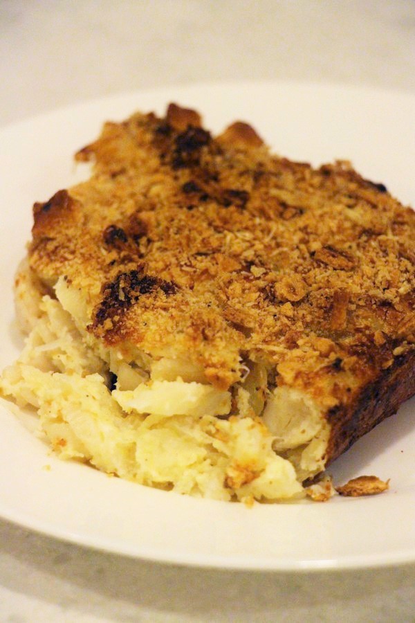 Picture tutorial on old fashioned Norwegian Fiskegrateng, Fish & Macaroni au gratin Casserole