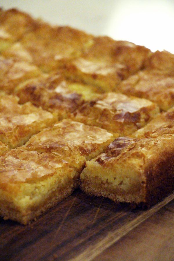 Cream Cheese Squares recipe. Sweet, sticky and gooey! Picture tutorial!