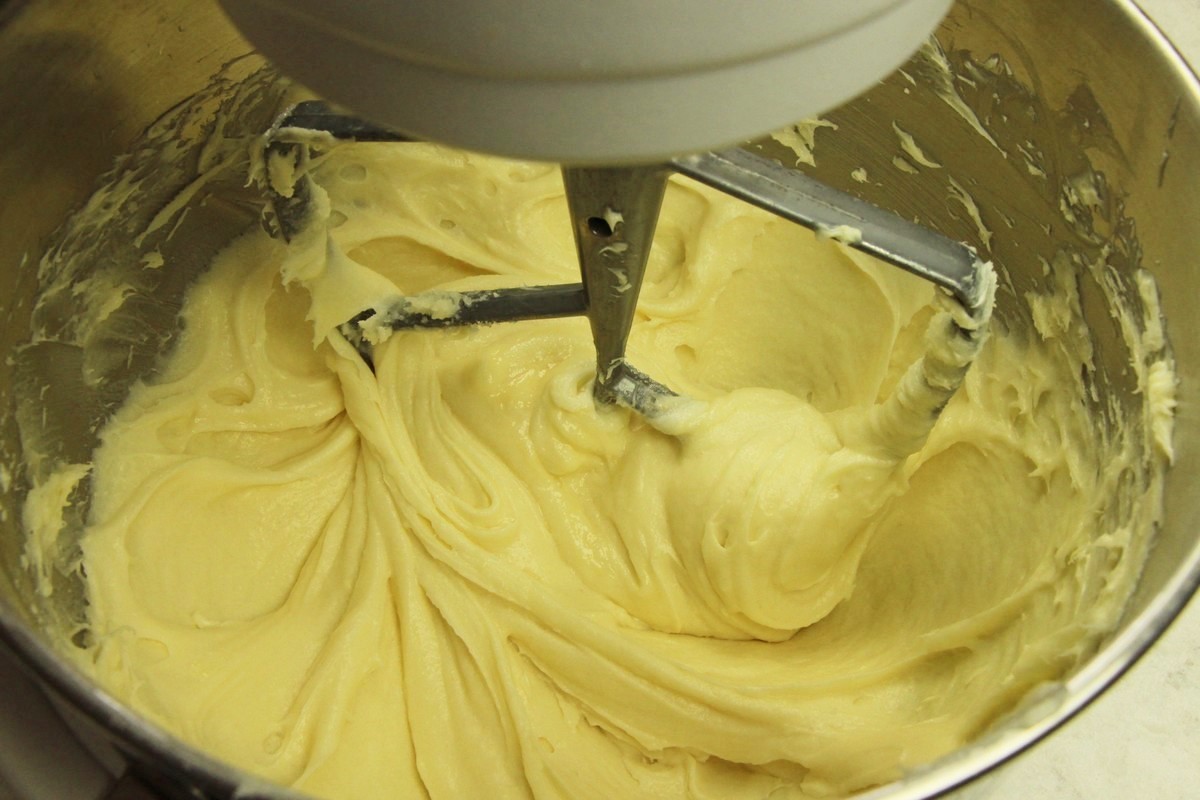 Mixing batter for super tasty sugar cookies.