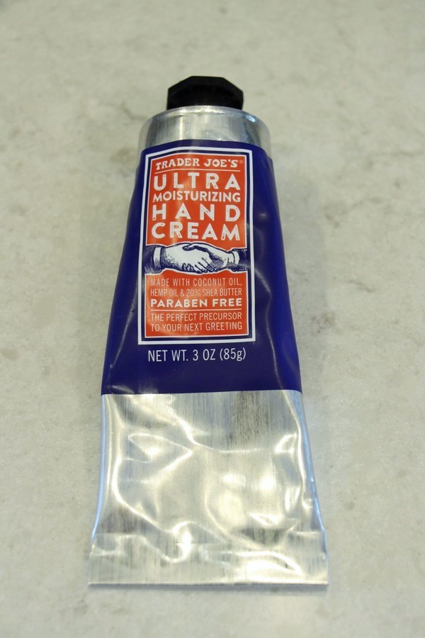 A look at ingredients and safety in soaps and lotions at Trader Joe's. Ultra Moisturizing Hand Cream.