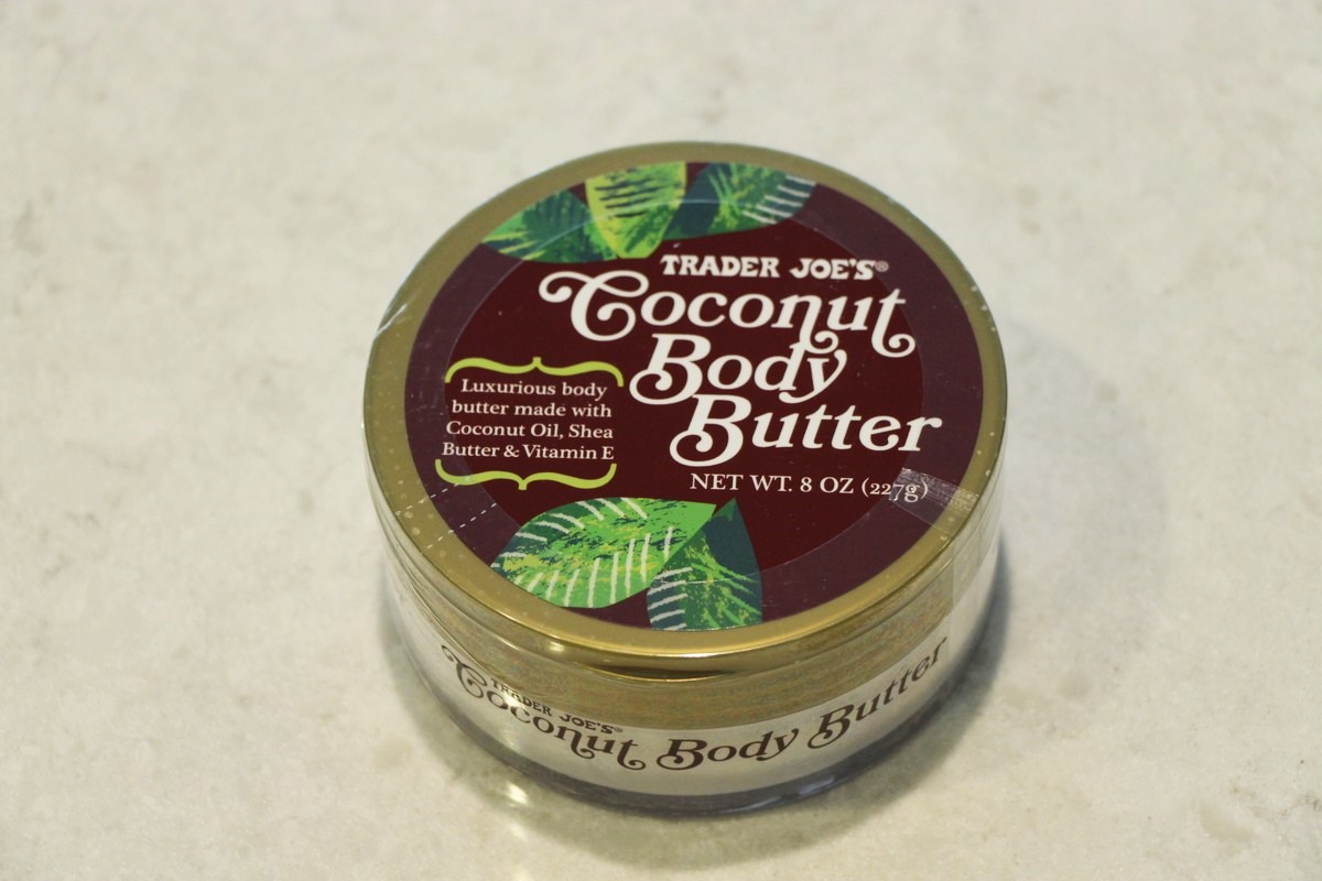 A look at ingredients and safety in soaps and lotions at Trader Joe's coconut body butter.