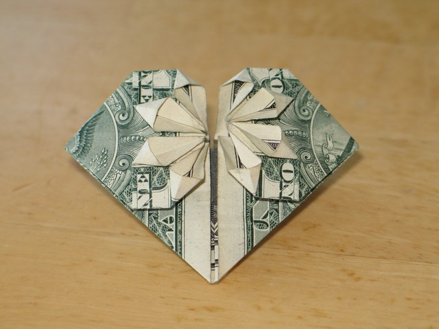 Paper Money Origami With American Dollar Bills Shirt Tie