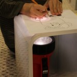 DIY Tracing Light Box, Using Flash Light